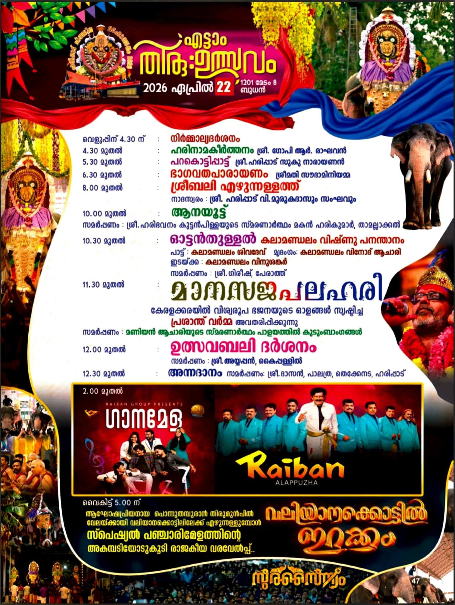 Chithra Thiruvutsavam classical dance Haripad temple