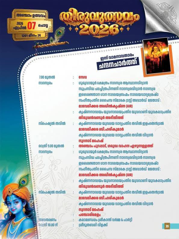 Thiruvutsavam traditional Kerala art forms