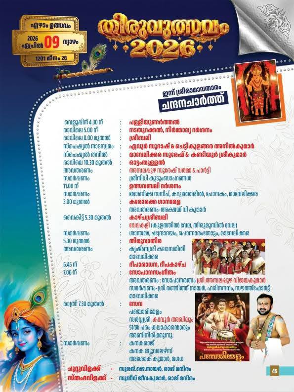 Sree Krishna Temple Alappuzha festive decoration lights