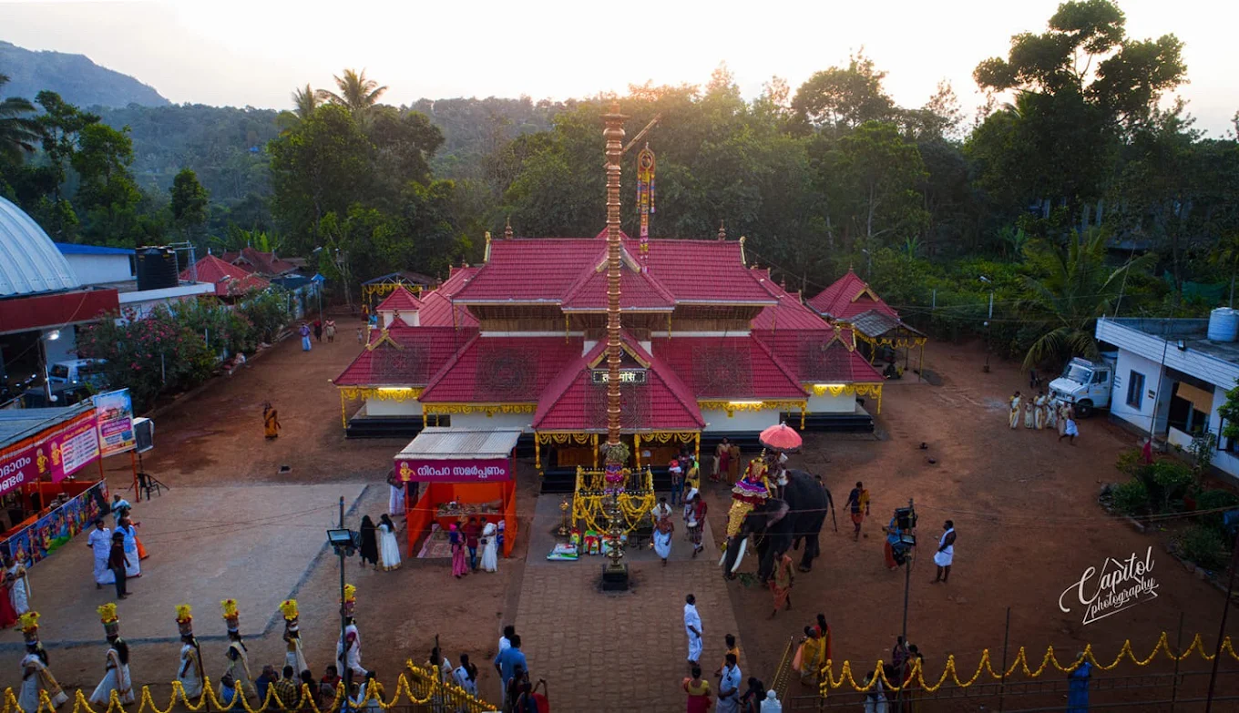 Sree Dharma Shasta Temple Idukki front view Kerala traditional architecture