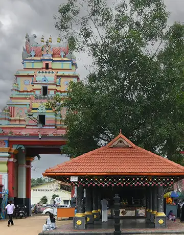 Kulathupuzha Sree Dharmashastha Temple Kollam front view Kerala