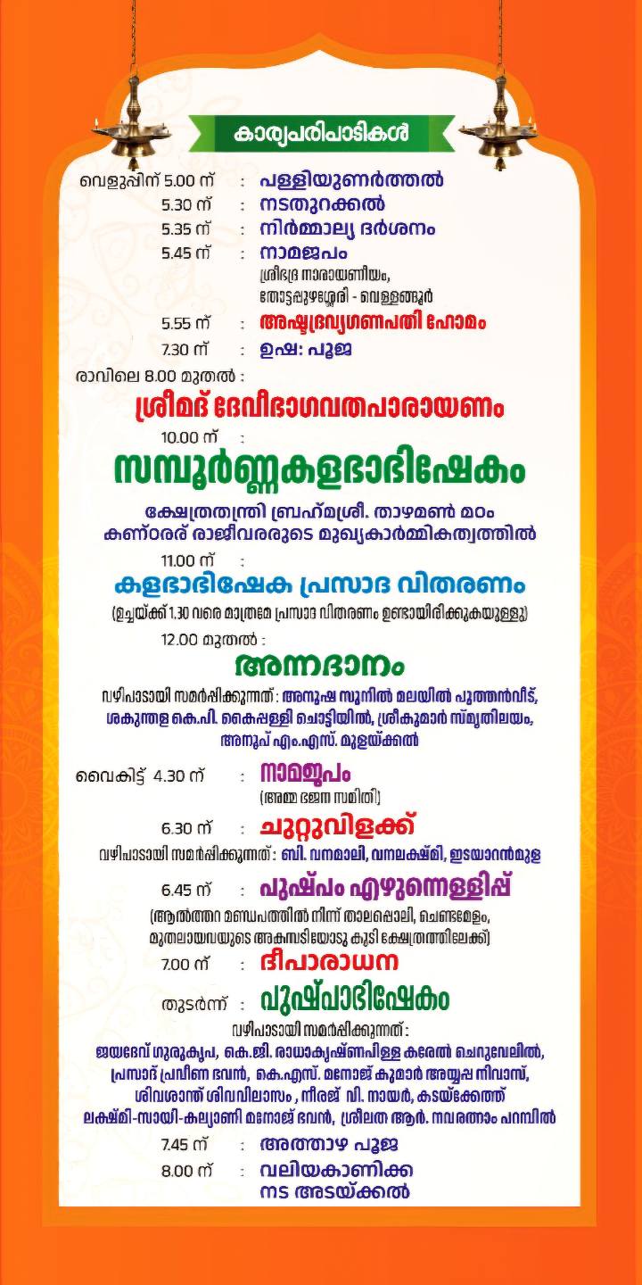 Pathanamthitta Devi Temple 4th Punaprathishta anniversary celebration