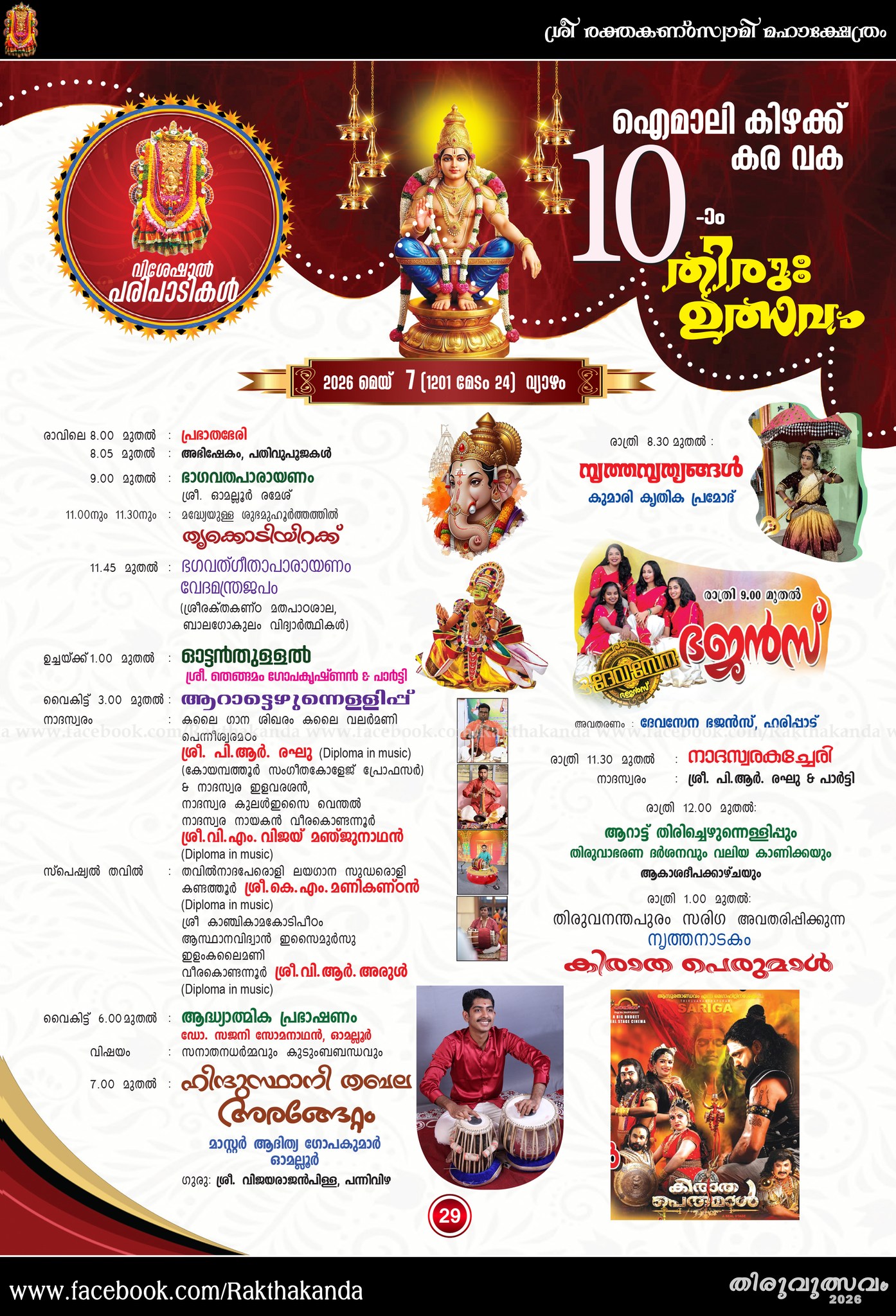 Temple chenda melam festival Pathanamthitta