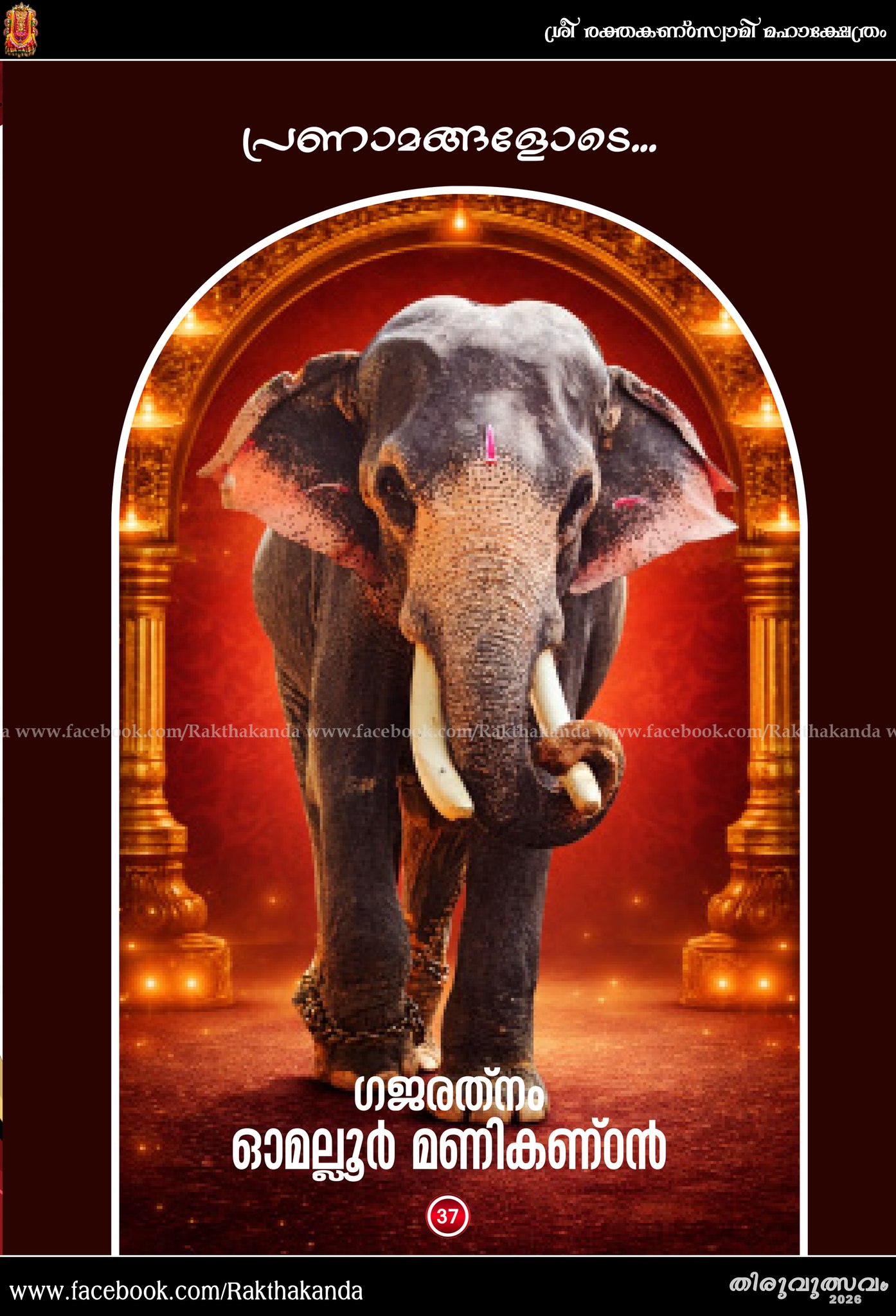 Omallur temple festival decorations Pathanamthitta Kerala