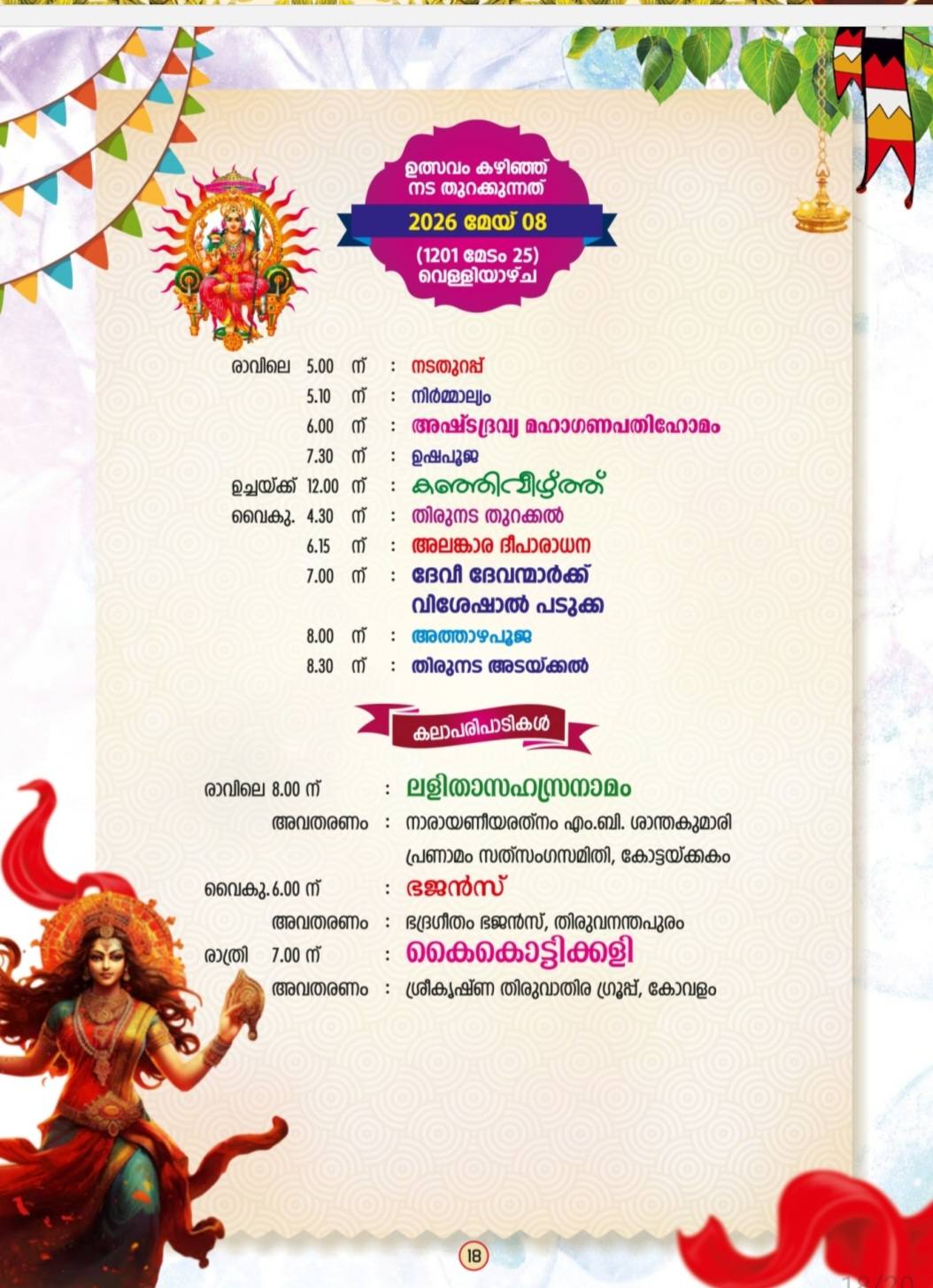 Chithrapournami Pongala Maholsavam Devotees Kerala