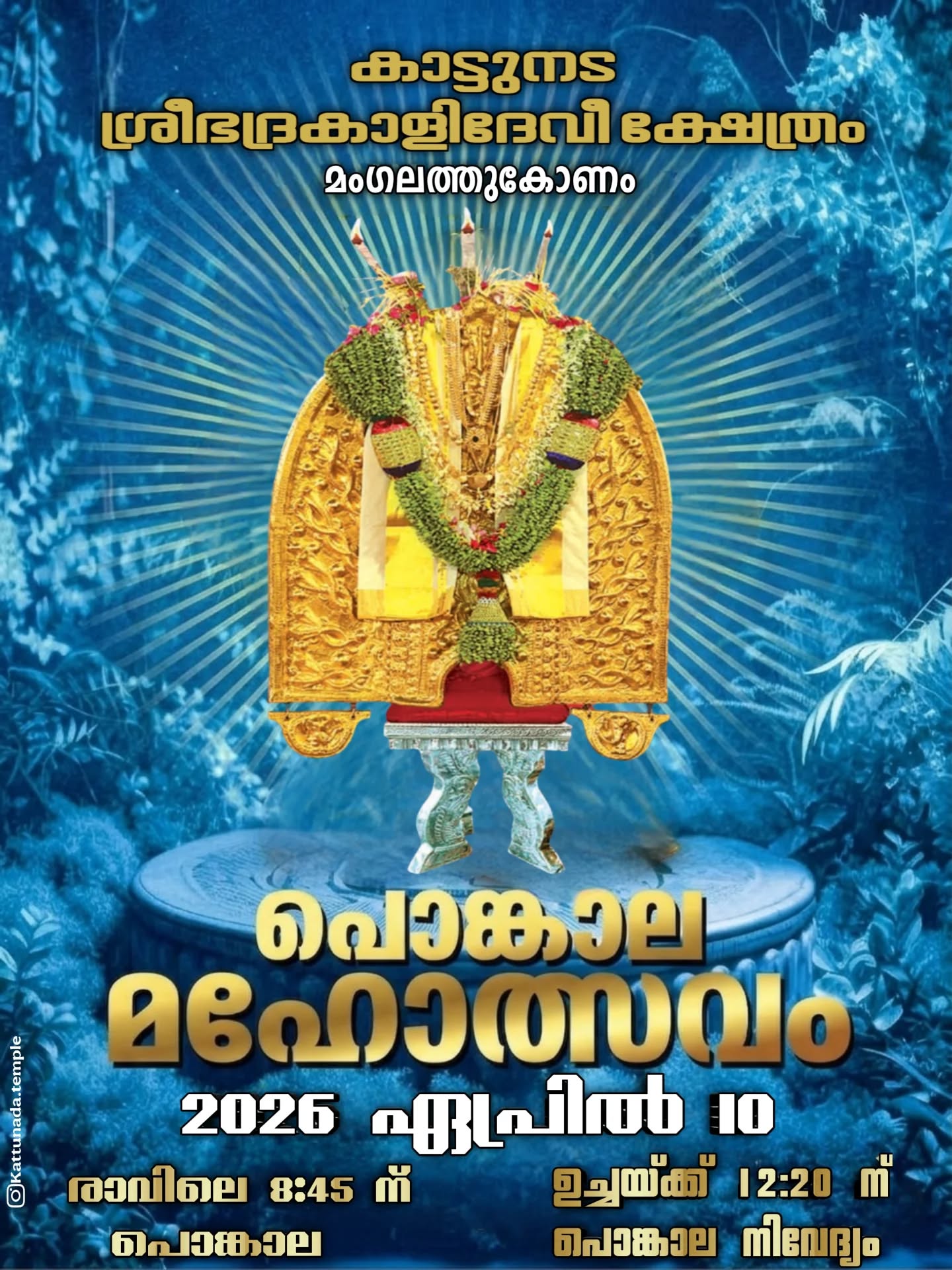  Pongala Mahotsavam at Kattunada Sree Bhadrakali Temple