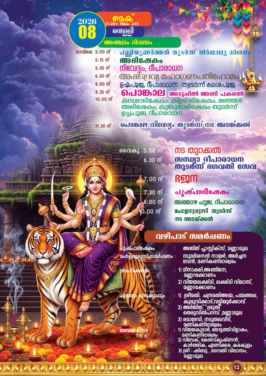 Mannammoola temple spiritual festival 2026